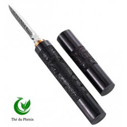 Couteau à thé bois sculpté