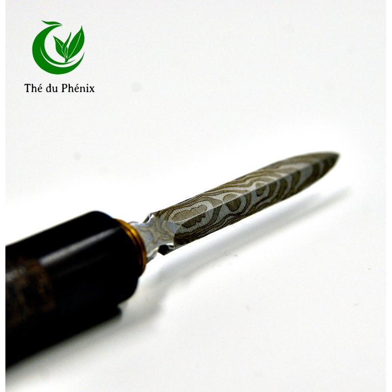 Couteau à thé bois sculpté