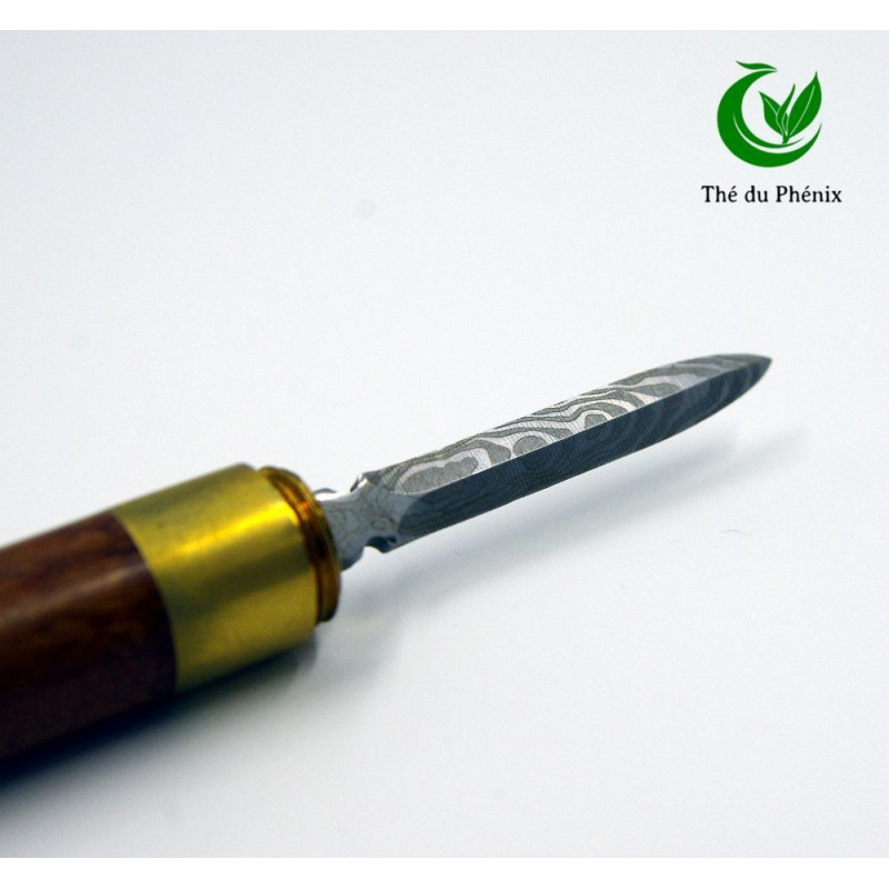 Couteau à thé bois sculpté