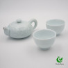 Théière Céladon Ombre-vert Nuage + 2 tasse