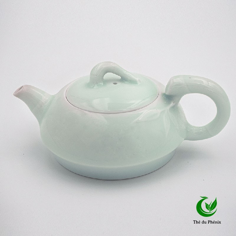 Théière céladon Ombre-verte Bambou + 2 tasses